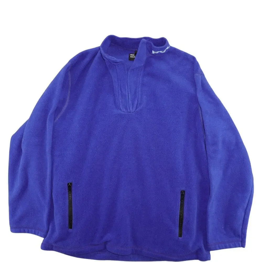 Polo Ralph Lauren Vintage Blue Fleece Pullover – Size M
